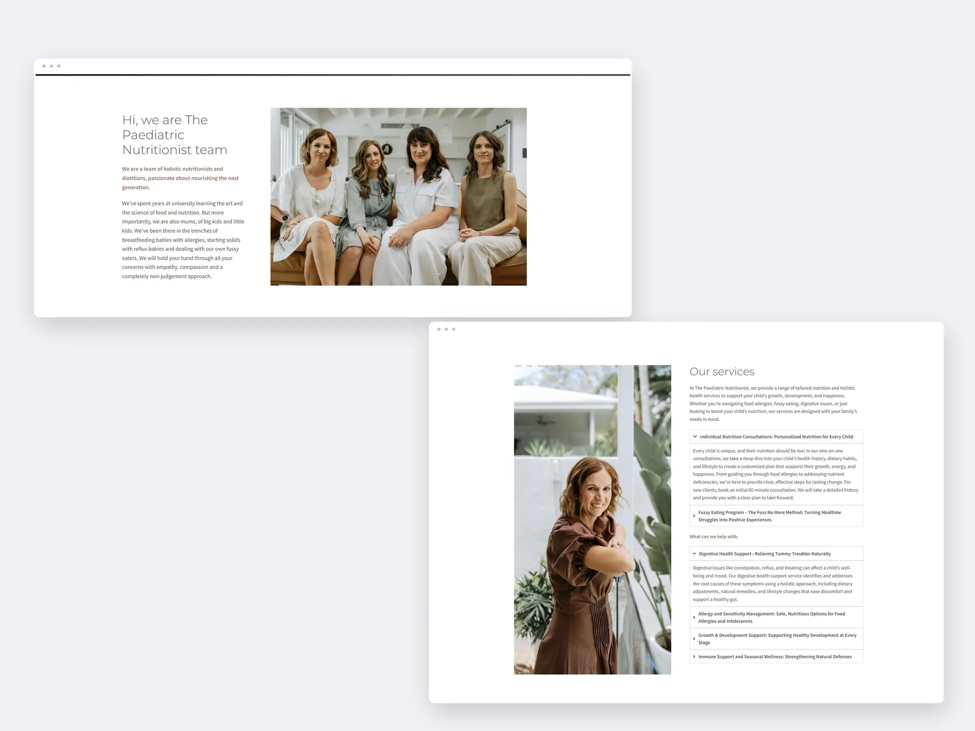 The Paediatric Nutritionist website presentation