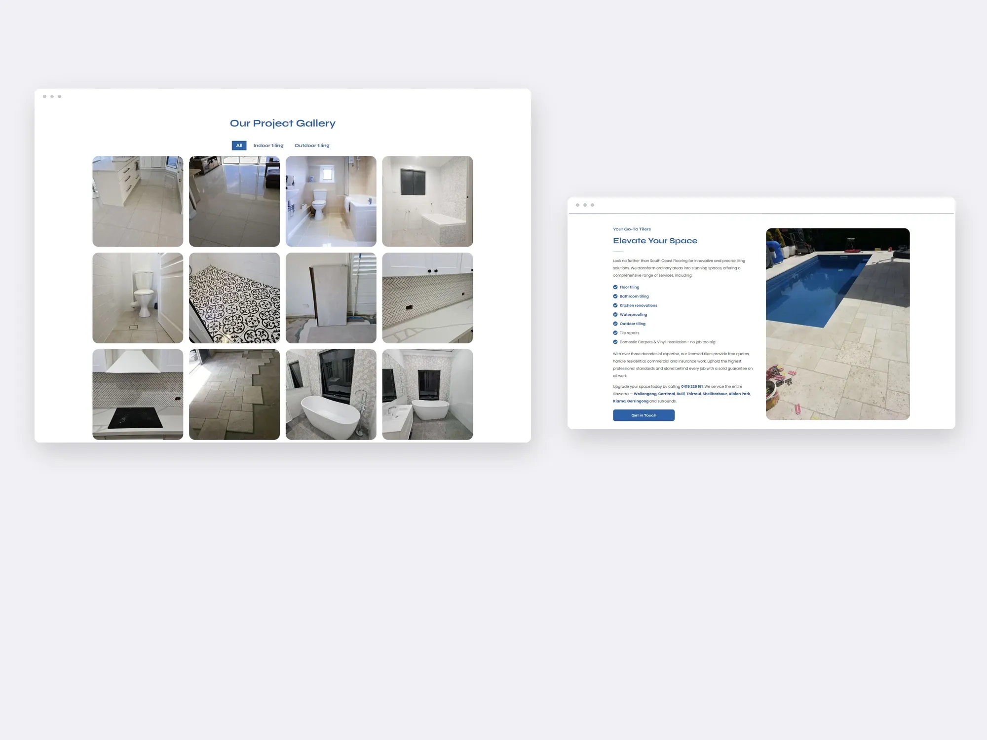 South Coast Flooring website presentation