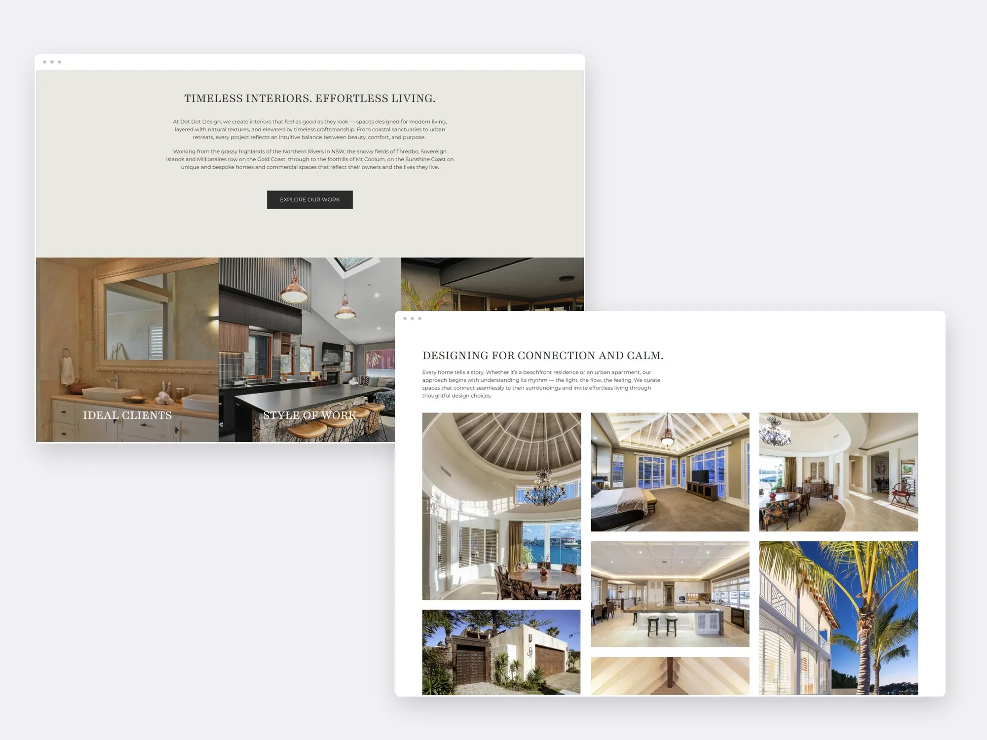 Dot Dot Design website presentation